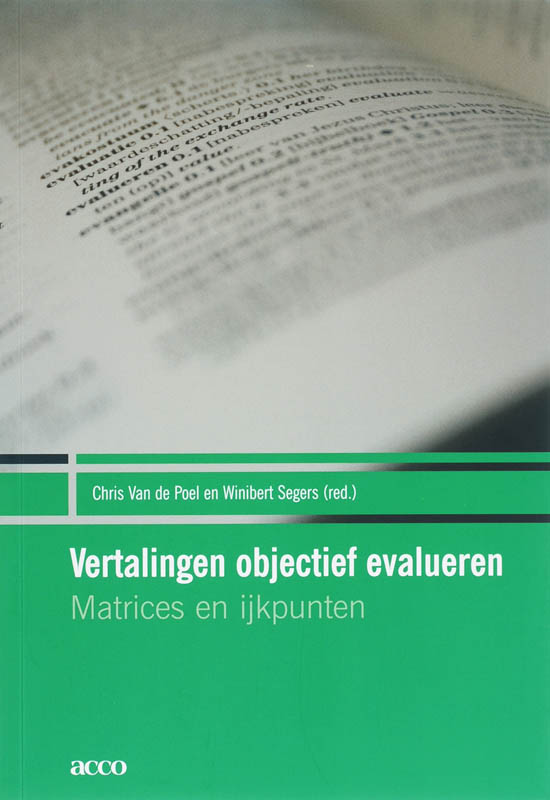 Omslag van Vertalingen objectief evalueren