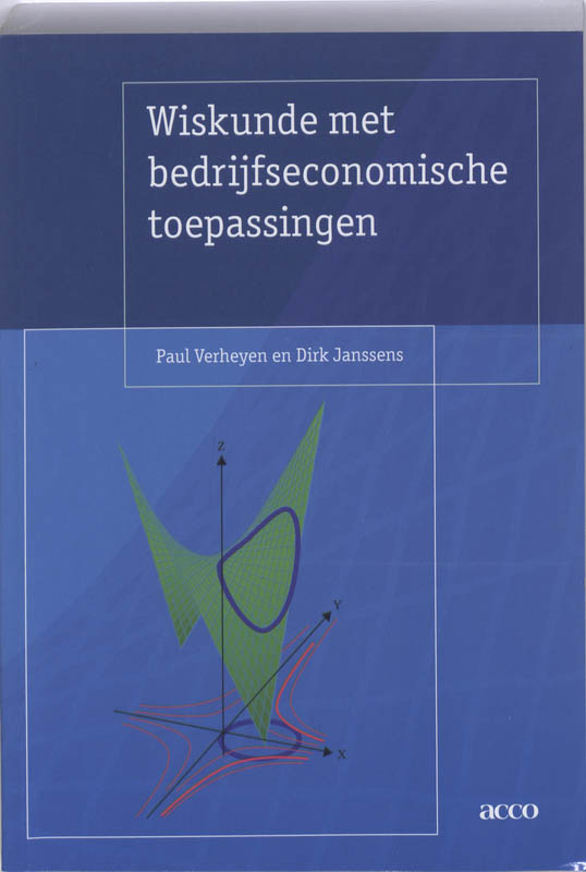 Omslag van Wiskunde met bedrijfseconomische toepassingen