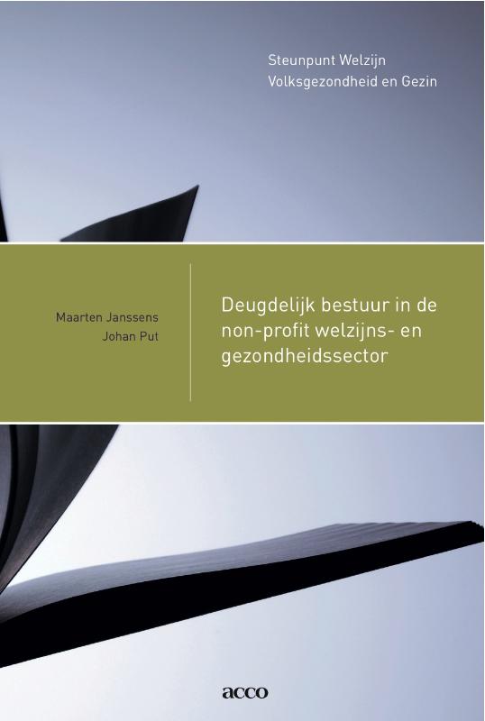 Omslag van Deugdelijk bestuur in de non-profit welzijns- en gezondheidssector