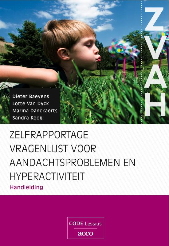 Omslag van ZVAH: Zelfreportage vragenlijst voor aandachtsproblemen en hyperactiviteit (16-25jaar)
