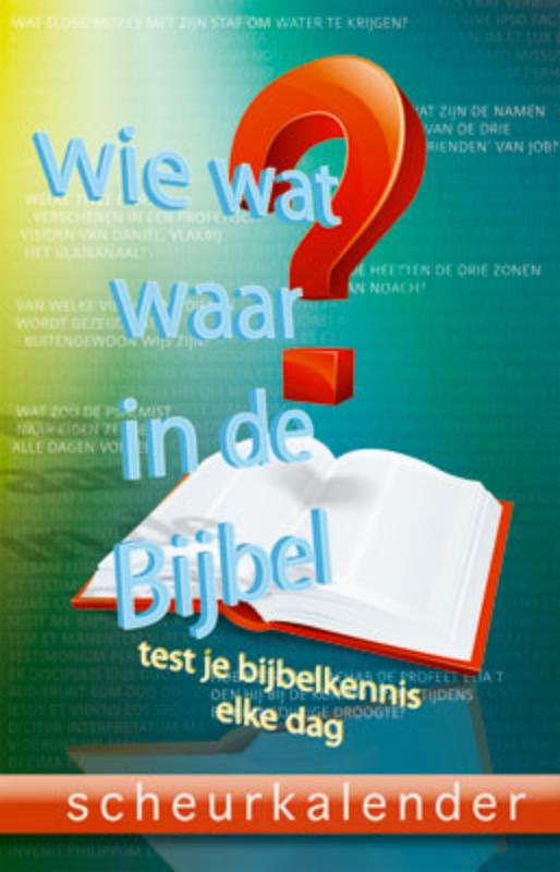 Omslag van Scheurkalender Wie wat waar in de Bijbel