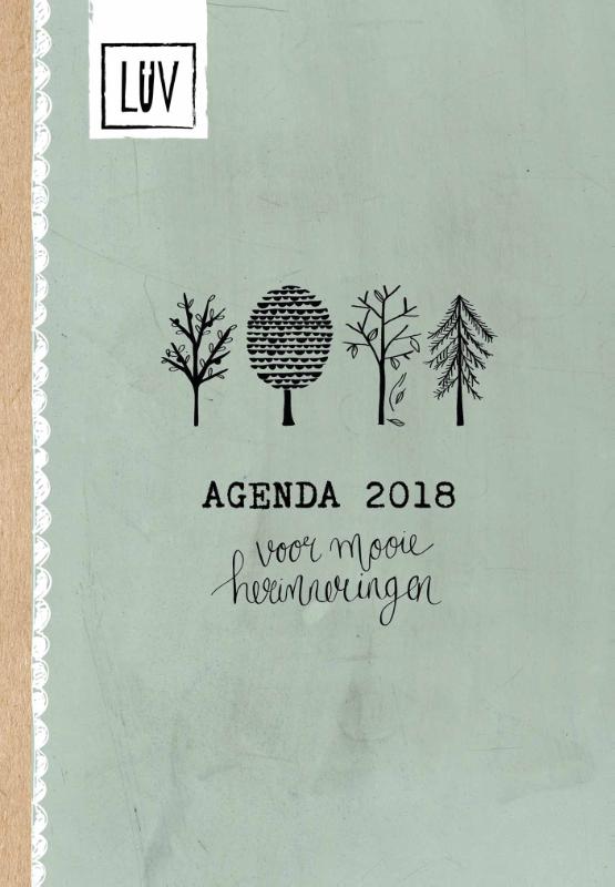 Omslag van LUV Agenda 2018 voor mooie herinneringen