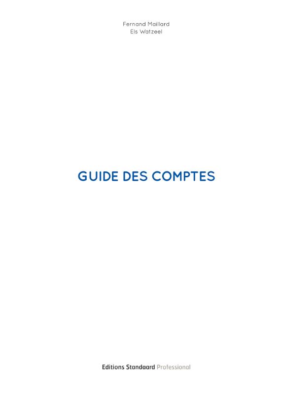 Omslag van Guide des comptes
