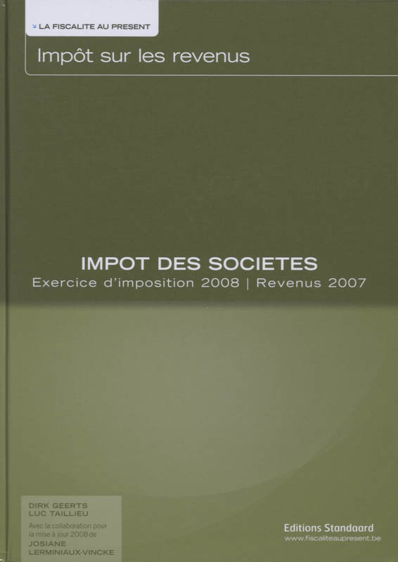 Omslag van Impôts des sociétés 2008
