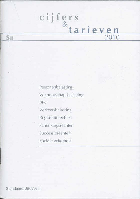 Omslag van Cijfers en tarieven 2010