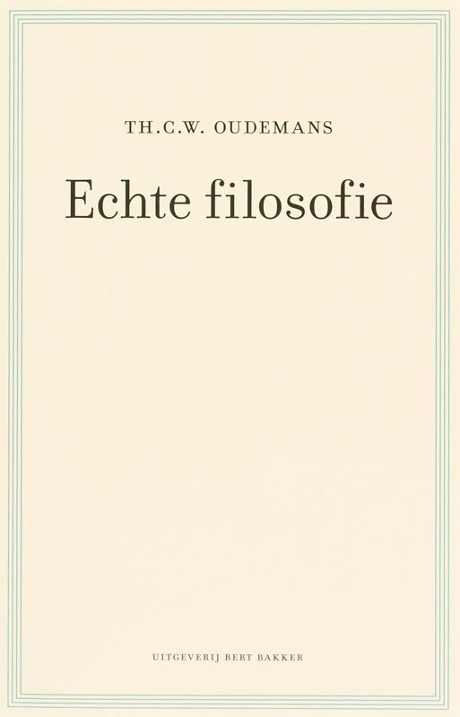 Omslag van Echte filosofie