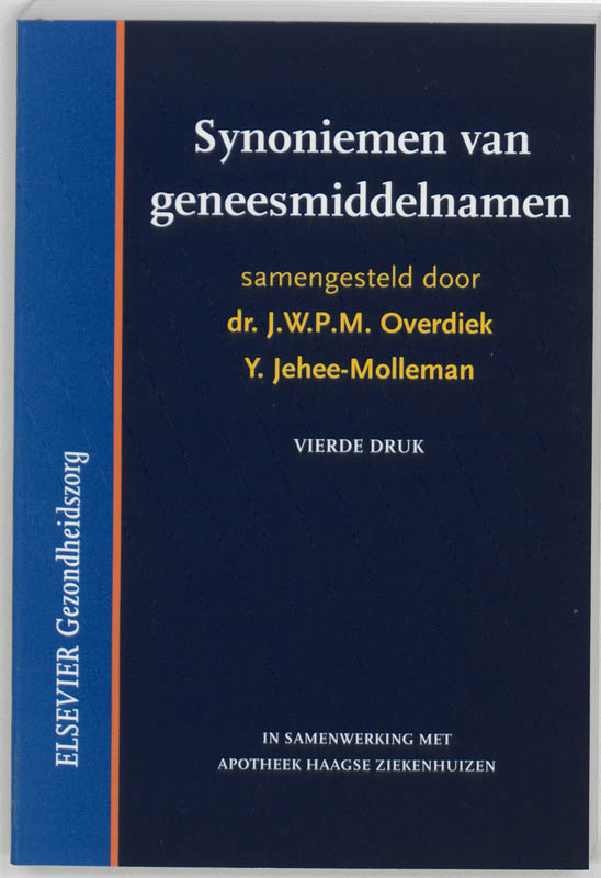 Omslag van Synoniemen van Geneesmiddelen