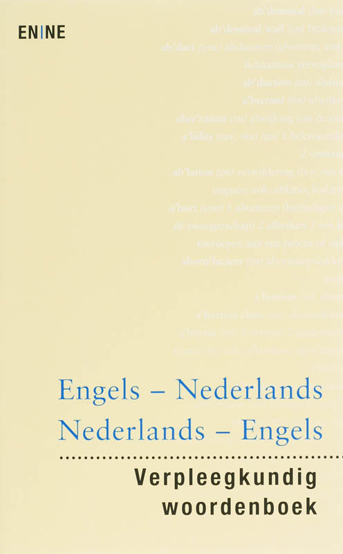 Omslag van Verpleegkundig woordenboek