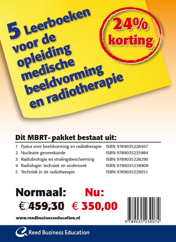 Omslag van Pakket 5 leerboeken voor de opleiding Medische beeldvorming en radiotherapie