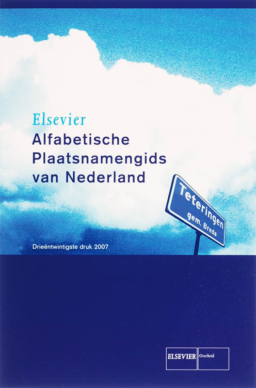 Omslag van Elsevier alfabetische plaatsnamengids van Nederland