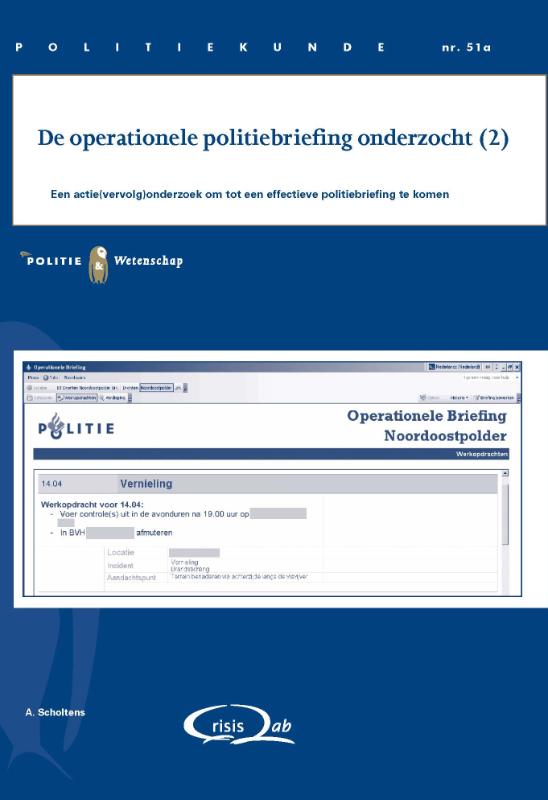 Omslag van De operationele politiebriefing onderzocht (2)
