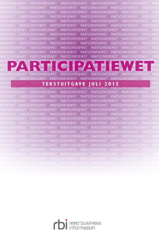 Omslag van Participatiewet tekstuitgave juli 2015