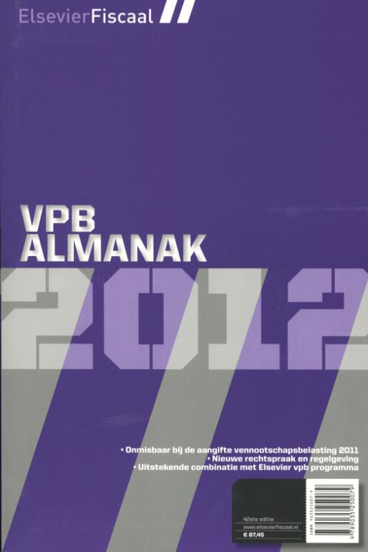 Omslag van Elsevier VPB almanak 2012