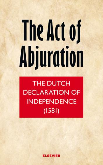 Omslag van The act of abjuration