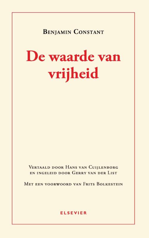 Omslag van De waarde van vrijheid