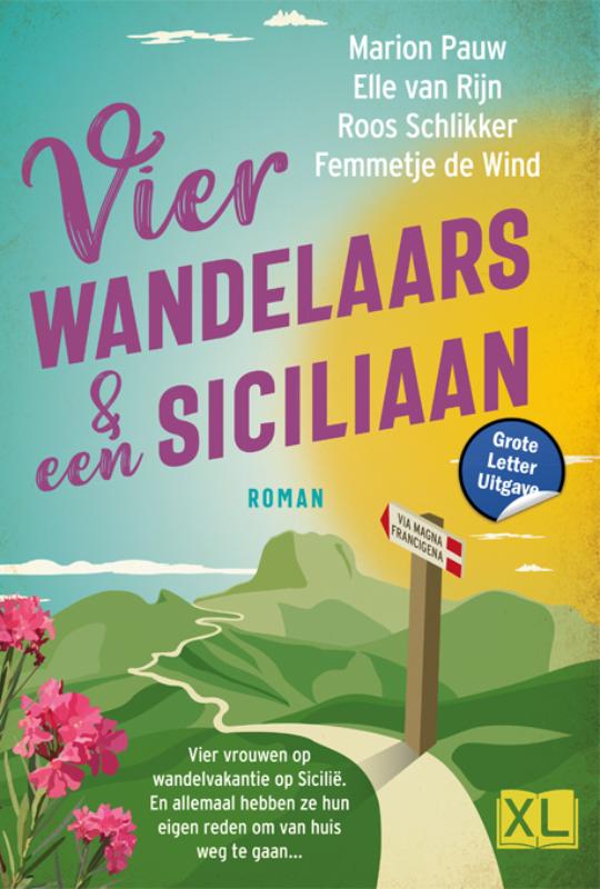 Omslag van Vier wandelaars en een Siciliaan - Grote Letter Uitgave