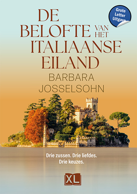 Omslag van De belofte van het Italiaanse eiland - Grote Letter Uitgave