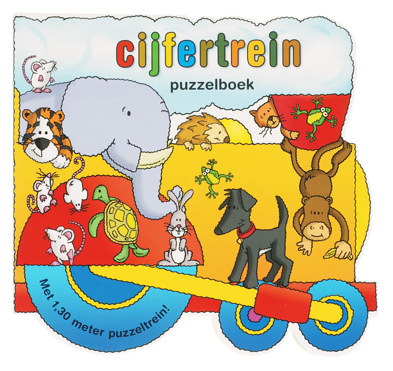 Omslag van Cijfertrein -123... puzzelboek