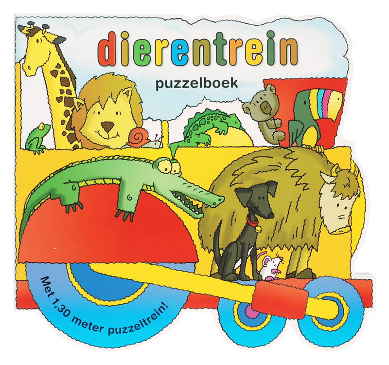 Omslag van Dierentrein puzzelboek