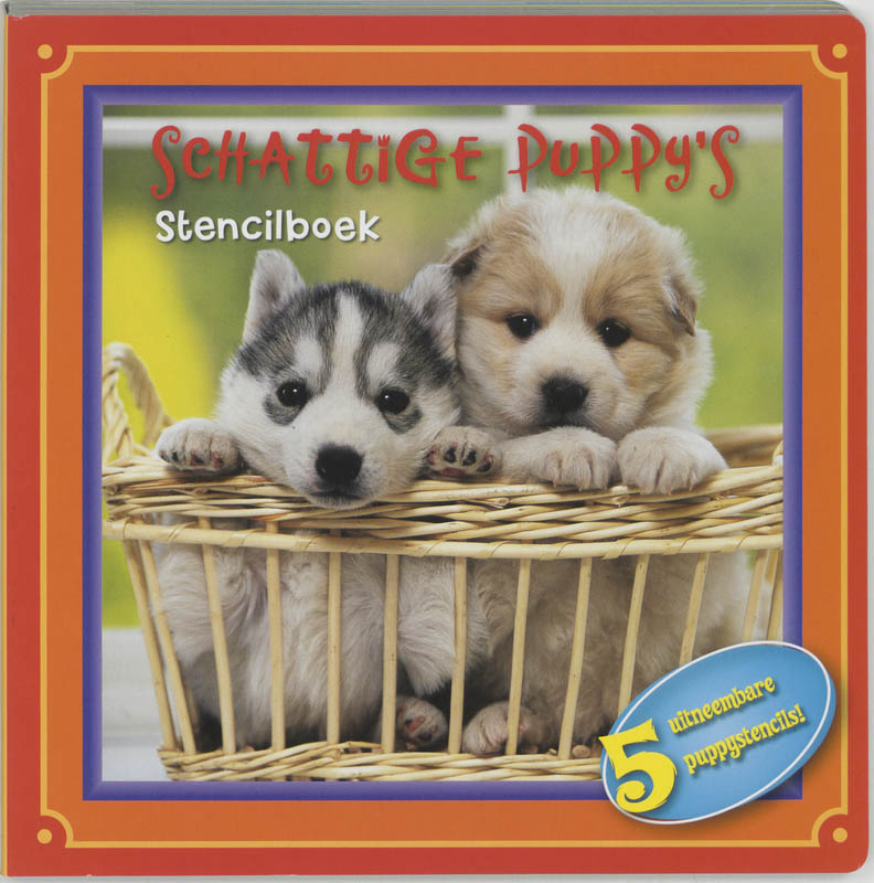 Omslag van Schattige puppy's - stencilboek