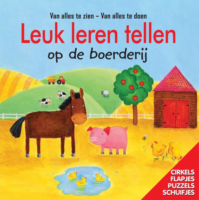 Omslag van Leuk leren tellen op de boerderij
