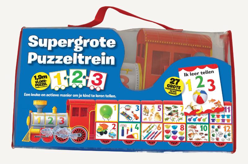 Omslag van Supergrote puzzeltrein - Ik leer tellen 1-2-3