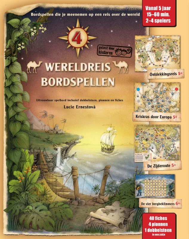 Omslag van 4 wereldreis bordspellen