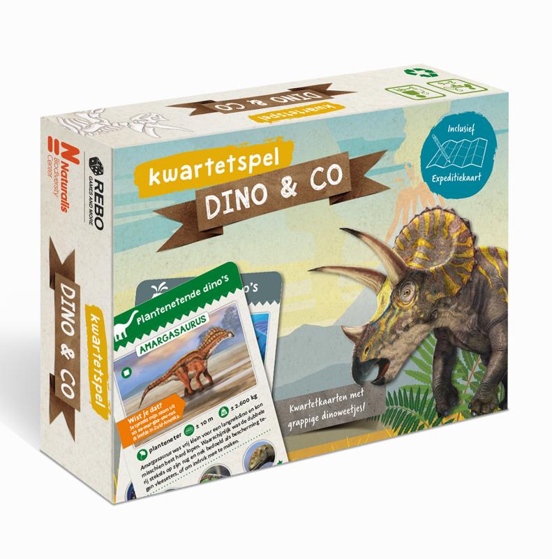 Omslag van DINO & CO - kwartetspel met posterboek