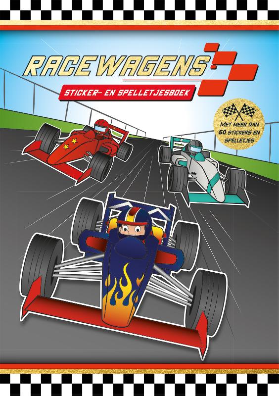 Omslag van Racewagens sticker- en spelletjesboek