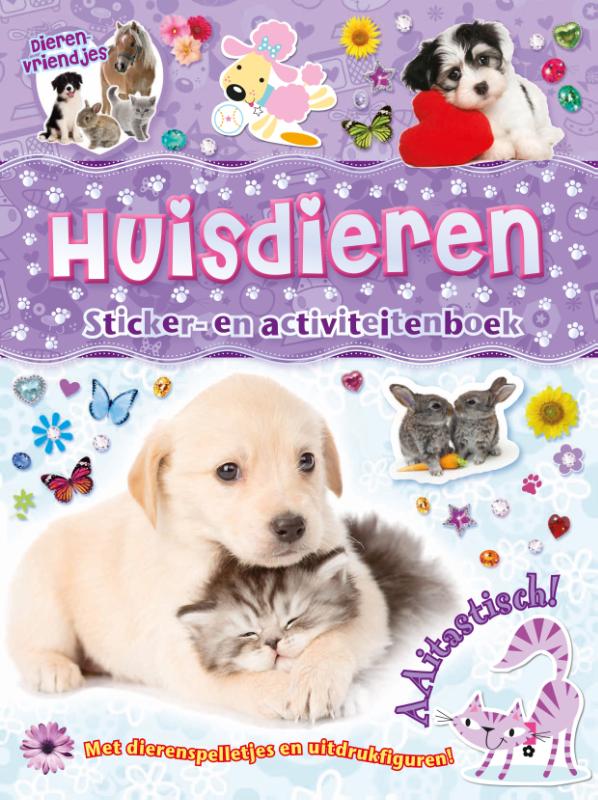 Omslag van Huisdieren sticker- en activiteitenboek - Dierenvriendjes