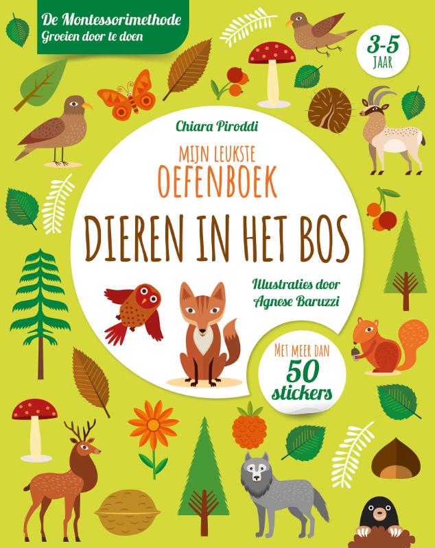 Omslag van Dieren in het bos - Mijn leukste oefenboek