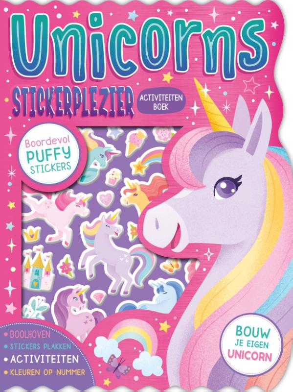 Omslag van Stickerplezier activiteitenboek Unicorns