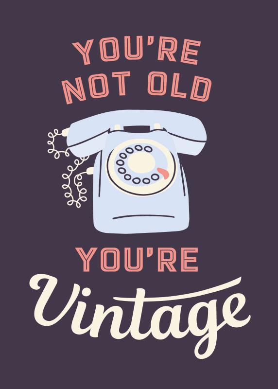 Omslag van You're not old, you're vintage