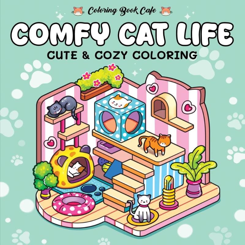 Omslag van Comfy cat life - Coloring Book Cafe