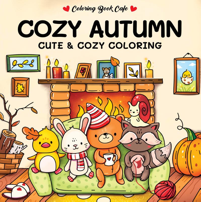 Omslag van Cozy autumn - Coloring Book Cafe