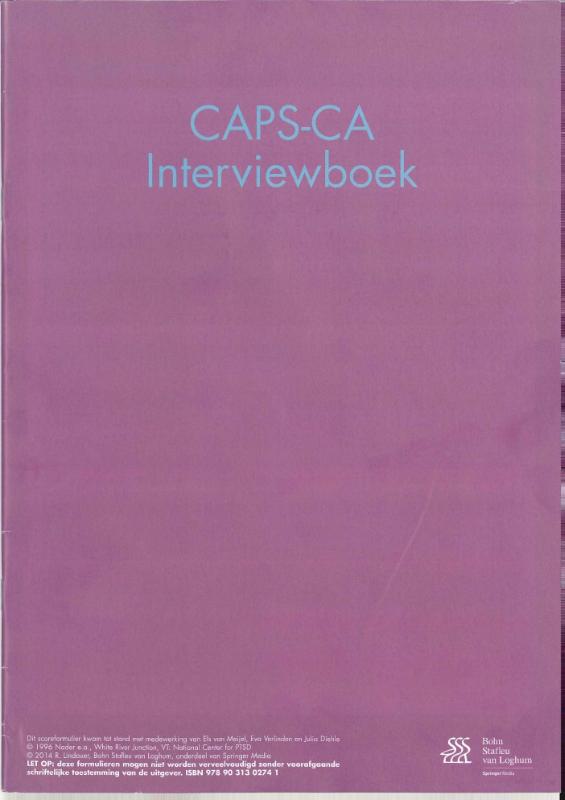Omslag van CAPS-CA Interviewboek