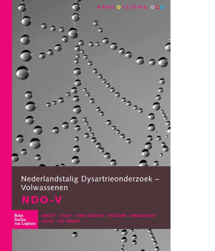 Omslag van Nederlandstalig Dysartrie Onderzoek volwassenen (NDO-V) - complete set
