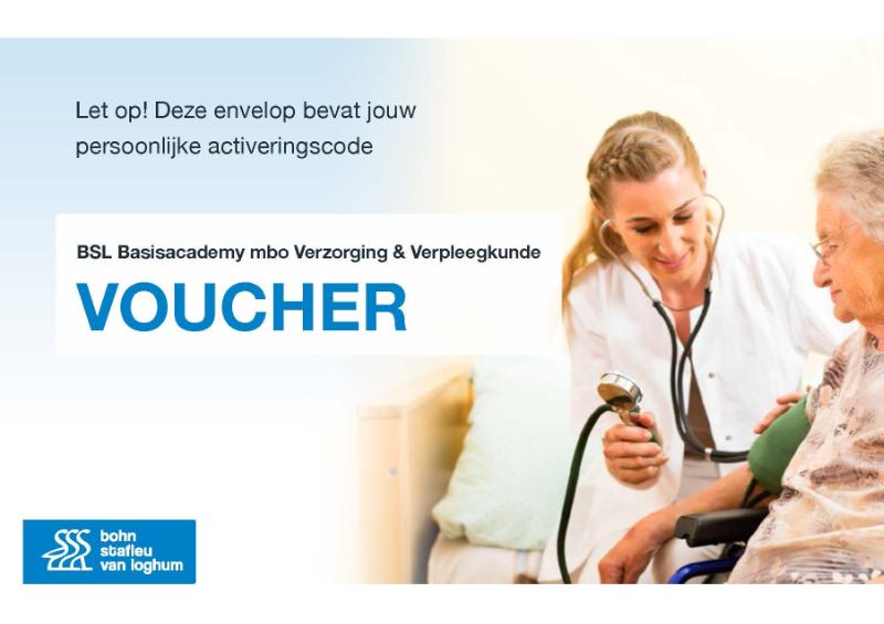 Omslag van BSL Basisacademy mbo Verzorging & Verpleegkunde voucher