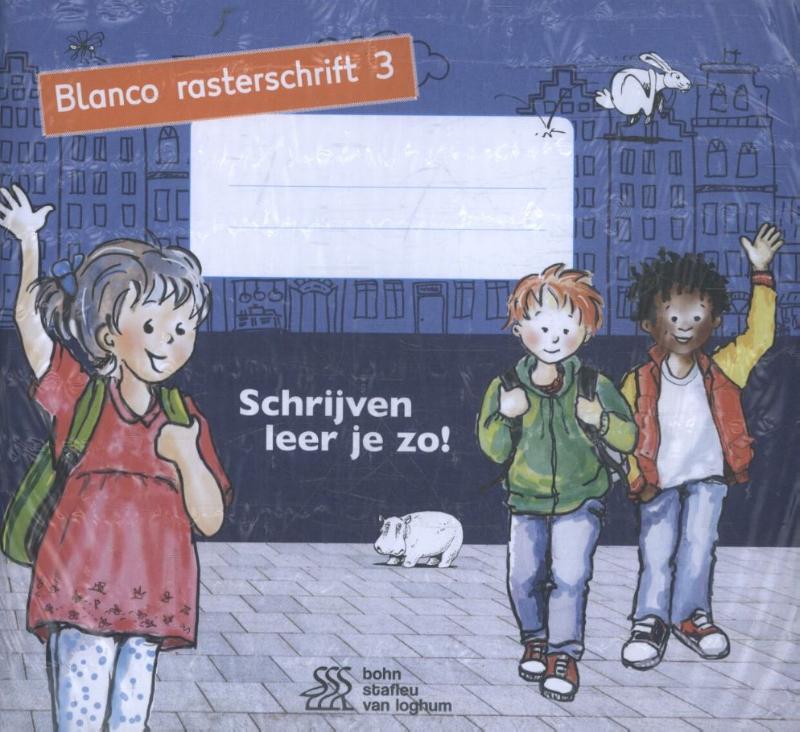 Omslag van Schrijven leer je zo! Blanco rasterschrift 3 - set a 5 stuks