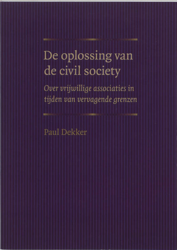 Omslag van De oplossing van de civil society