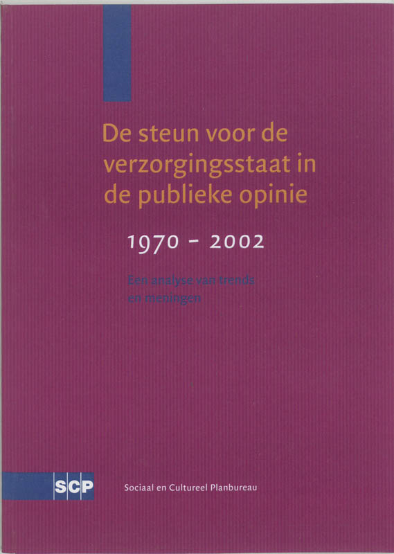 Omslag van De steun voor de verzorgingsstaat in de publieke opinie, 1970-2005