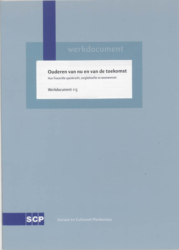 Omslag van Ouderen van nu en van de toekomst
