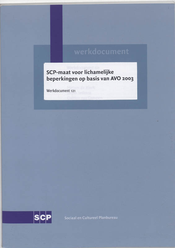 Omslag van SCP-maat voor lichamelijke beperkingen op basis van AVO 2003
