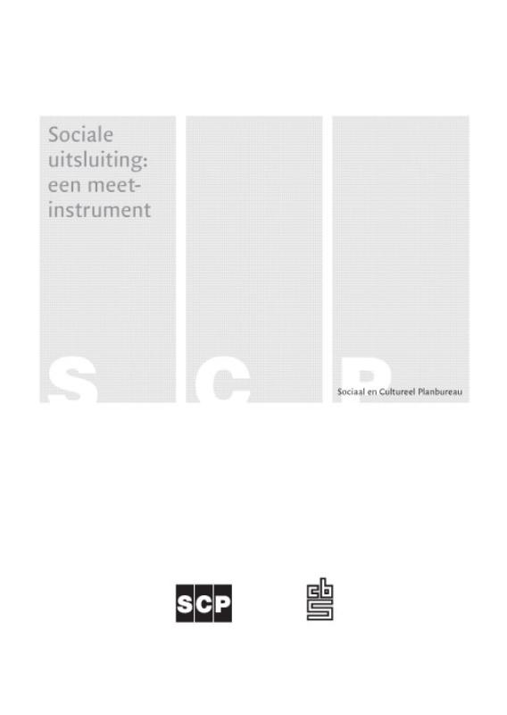 Omslag van Sociale uitsluiting: een meetinstrument