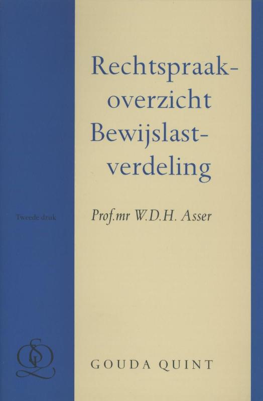 Omslag van Rechtspraakoverzicht bewijslastverdeling