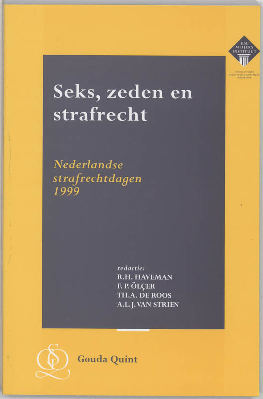 Omslag van Seks, zeden en strafrecht