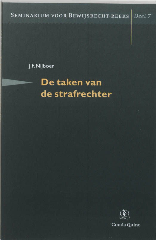 Omslag van De taken van de strafrechter