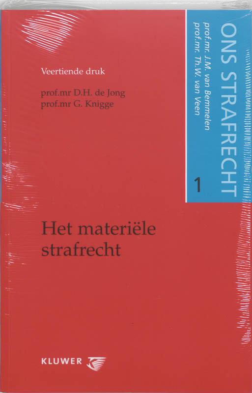 Omslag van 1 Het materiele strafrecht
