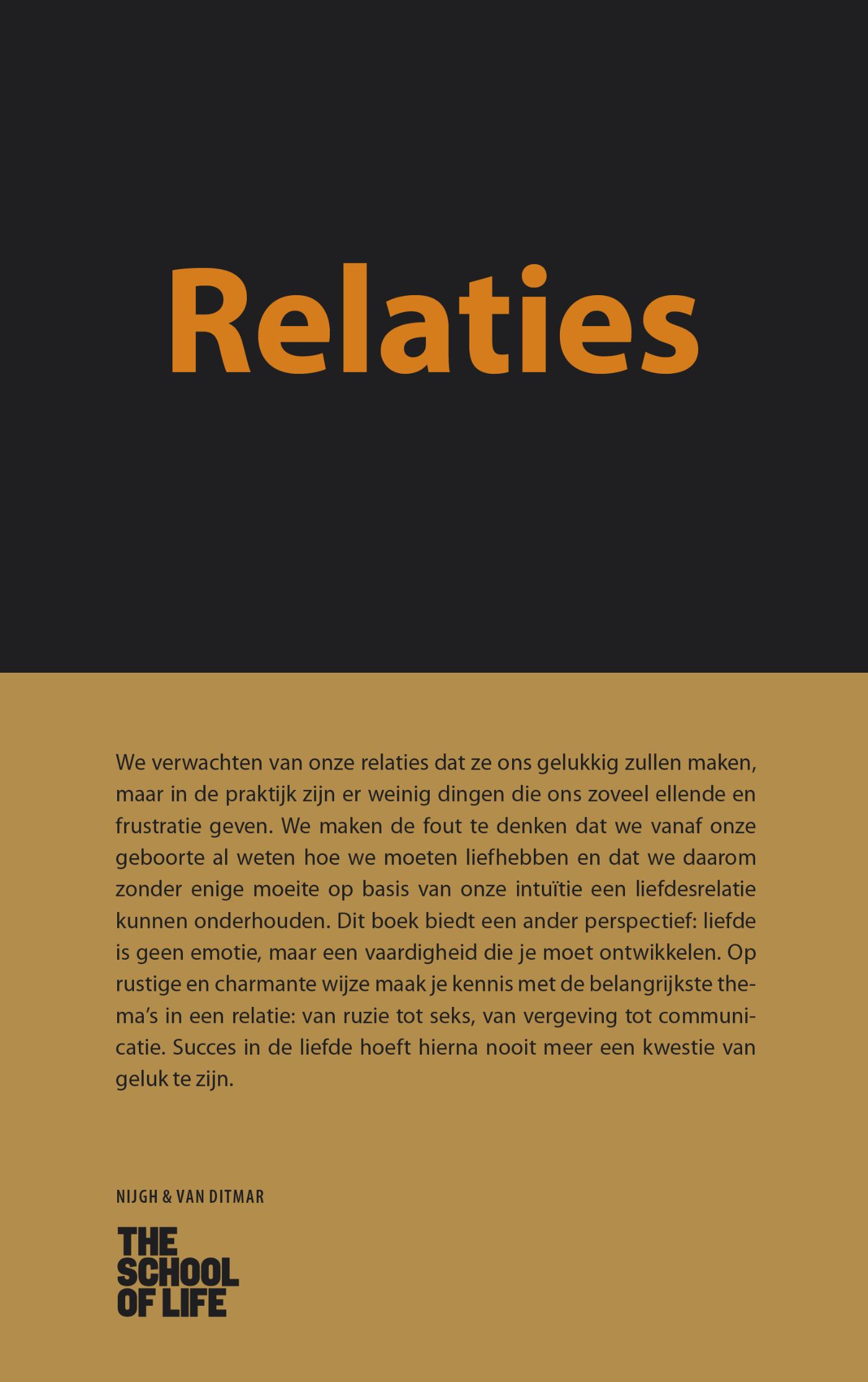 Omslag van Relaties