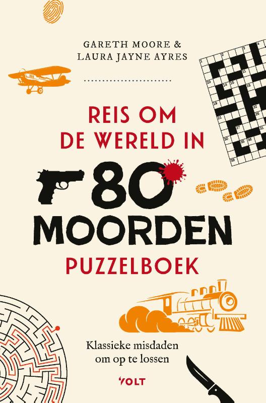 Omslag van Reis om de wereld in 80 moorden puzzelboek